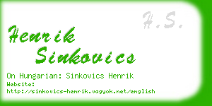 henrik sinkovics business card